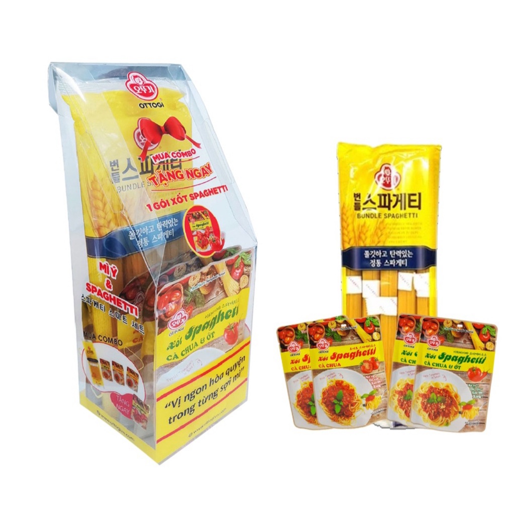 [Mua 4 Tặng 1] Combo Mì Ý 500g &amp; Xốt Spaghetti Ottogi 110gx3