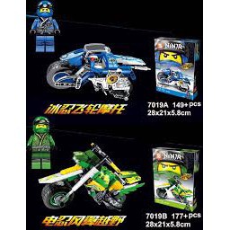 Lắp ráp Ninjago 7019: Xe máy moto đua của Jay và Lloyd