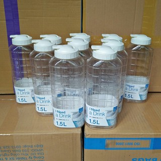 Combo 5 bình nước jug 1.5 lit lock&lock