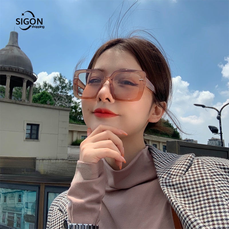Kính Mát Gọng Vuông Lớn Phong Cách Retro Thời Trang Cho Nam Và Nữ