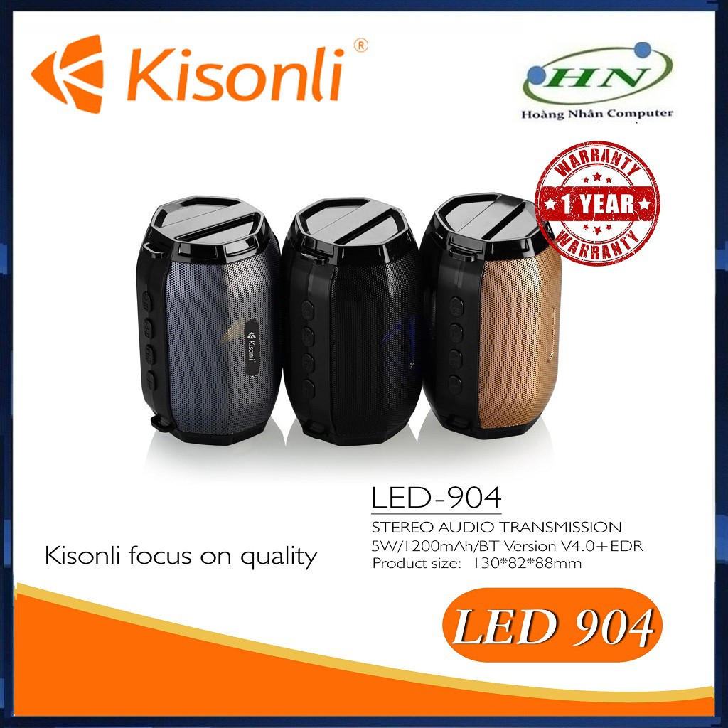 Loa Kisonli Bluetooth 904 Tích Hợp FM, TF (Ngẫu Nhiên Màu)