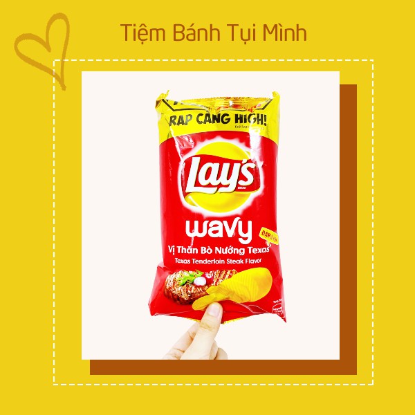 Snack Lays vị thăn bò nướng texas