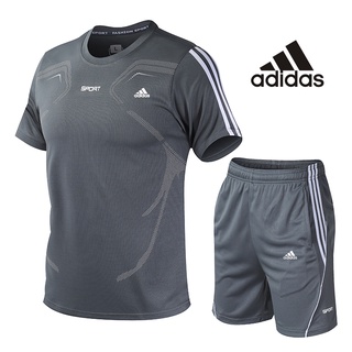 Bộ Đồ Thể Thao Adidas Ngắn Tay Dáng Rộng Thoáng Khí Nhanh Khô Thời Trang
