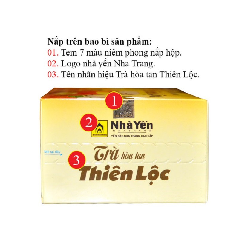 TRÀ THIÊN LỘC HÒA TAN HỘP 20 GÓI Y085 Nhà yến Nha Trang | BigBuy360 - bigbuy360.vn