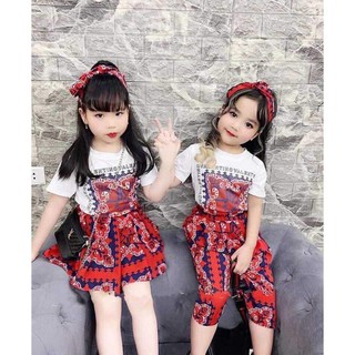 SET THỔ CẨM KÈM TURBAN CHO BÉ