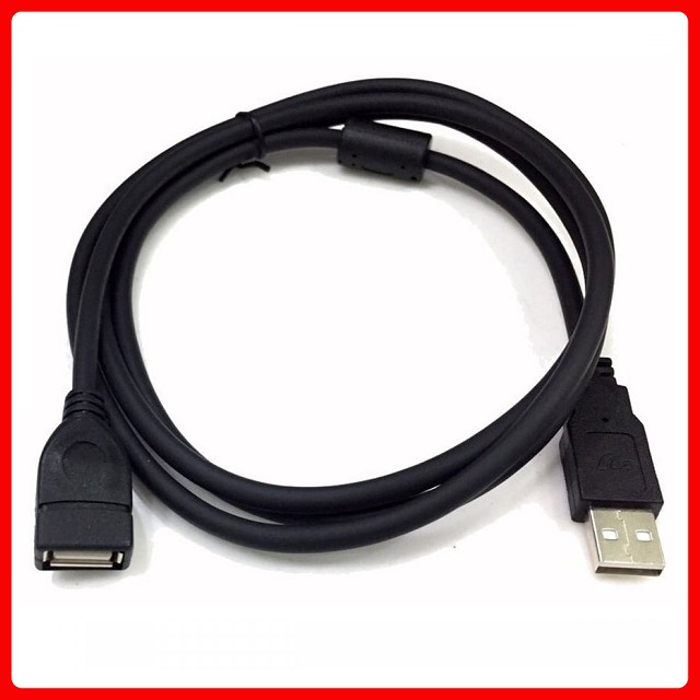 Dây cáp nối dài USB 2.0 1,5m chống nhiễu (1 đầu đực, 1 đầu cái)