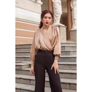 SISTERSISTER - Áo lụa đắp chéo Joanna