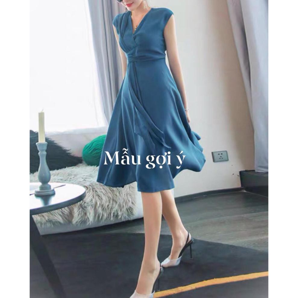 Vải Lụa Bảo Anh cao cấp 75k/m-Lên Áo dài-Váy đầm-Jump-Suit-Comple-Quần ống rộng-Màu xanh cổ vịt sang trọng-Cực tôn dáng