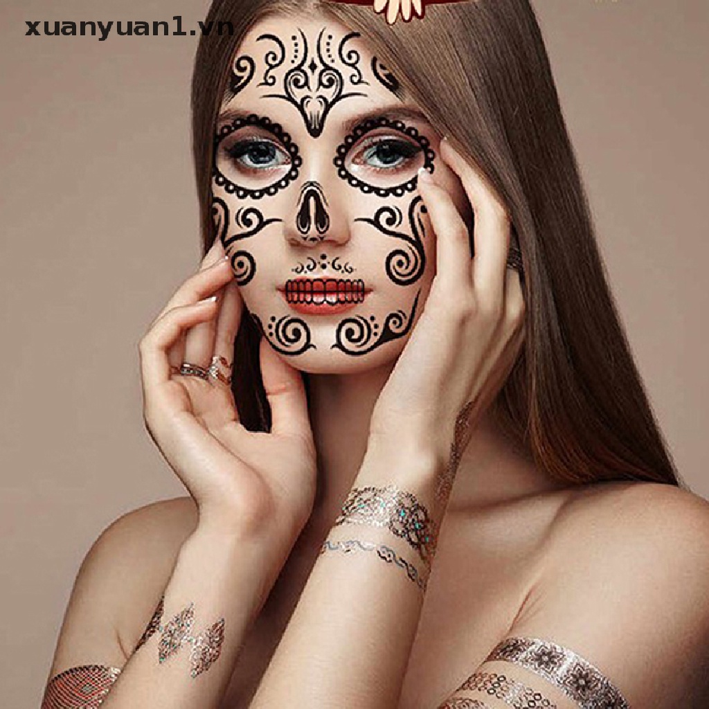 1 Tờ Hình Xăm Dán Phong Cách Halloween 2023 Độc Đáo