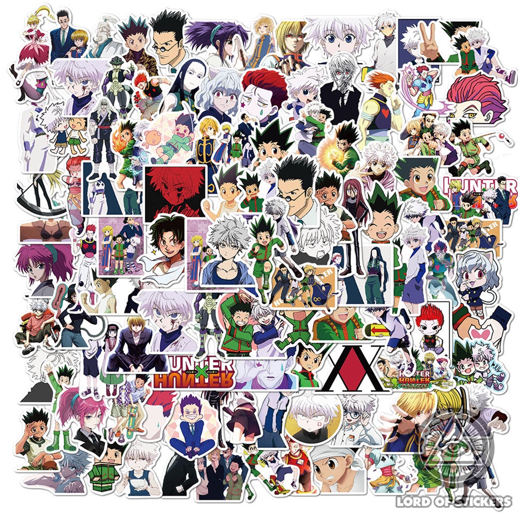 Set 100 Hình Dán Hunter X Hunter Sticker Anime Manga Chống Thấm Nước Trang Trí Mũ Bảo Hiểm, Ván Trượt, Laptop, Vali, Sổ