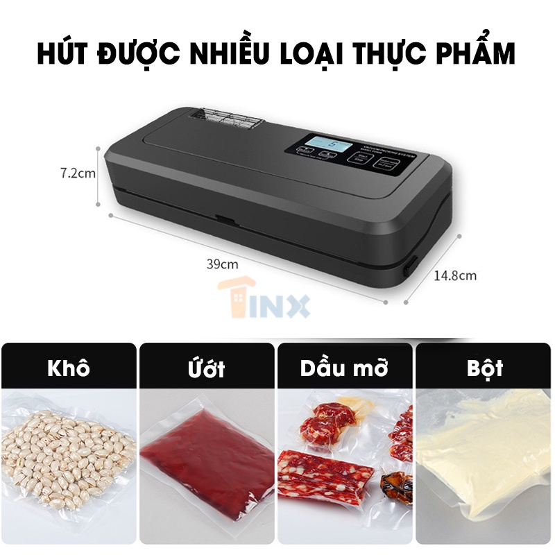 Máy hút chân không tự động không kén túi P290B - Máy hàn miệng túi mini hút mọi loại túi dùng cho gia đình