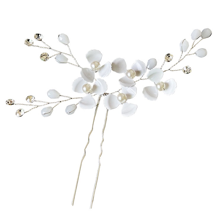 Trâm Cài Tóc Chữ U Đính Đá Xinh Xắn Cho Cô Dâu