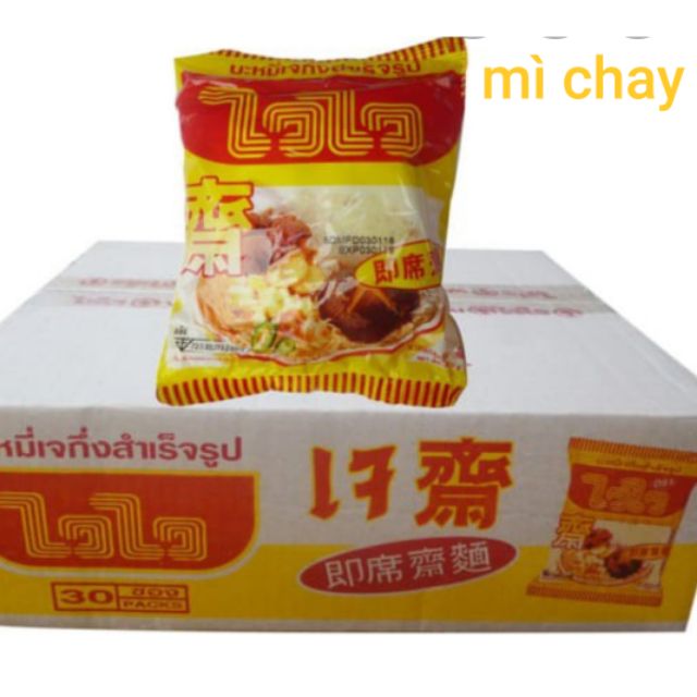 Mì chay Wai Wai Thái Lan thùng 30 gói /60g date đến