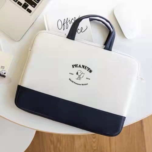 Túi đựng laptop họa tiết chó snoopy in chữ kích thước 10.2 inch 13-inch phong cách Hàn Quốc