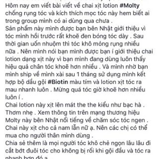 Xịt Chống rụng tóc Molty