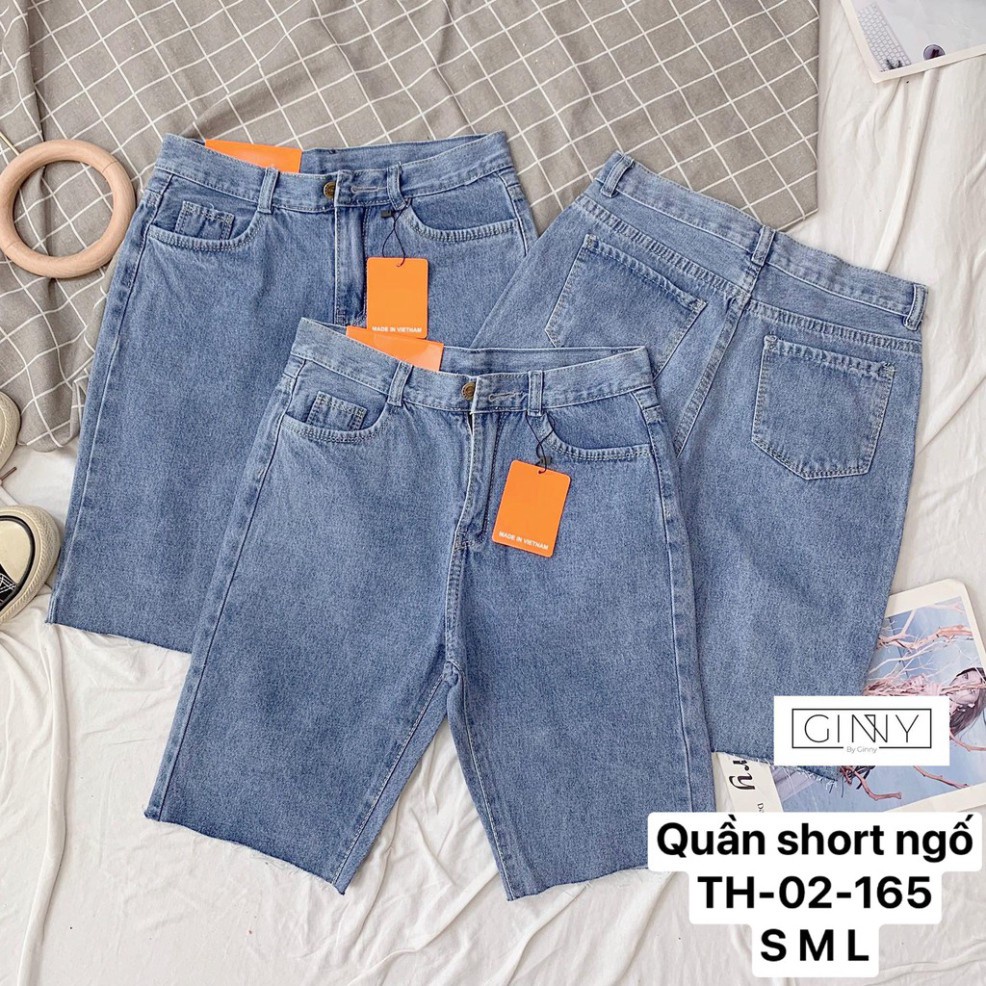 Quần Short Jean Nữ TH-02 | Quần Jean Lửng Thời Trang | Jean Nữ Ngố | GinHouse Shop | BigBuy360 - bigbuy360.vn
