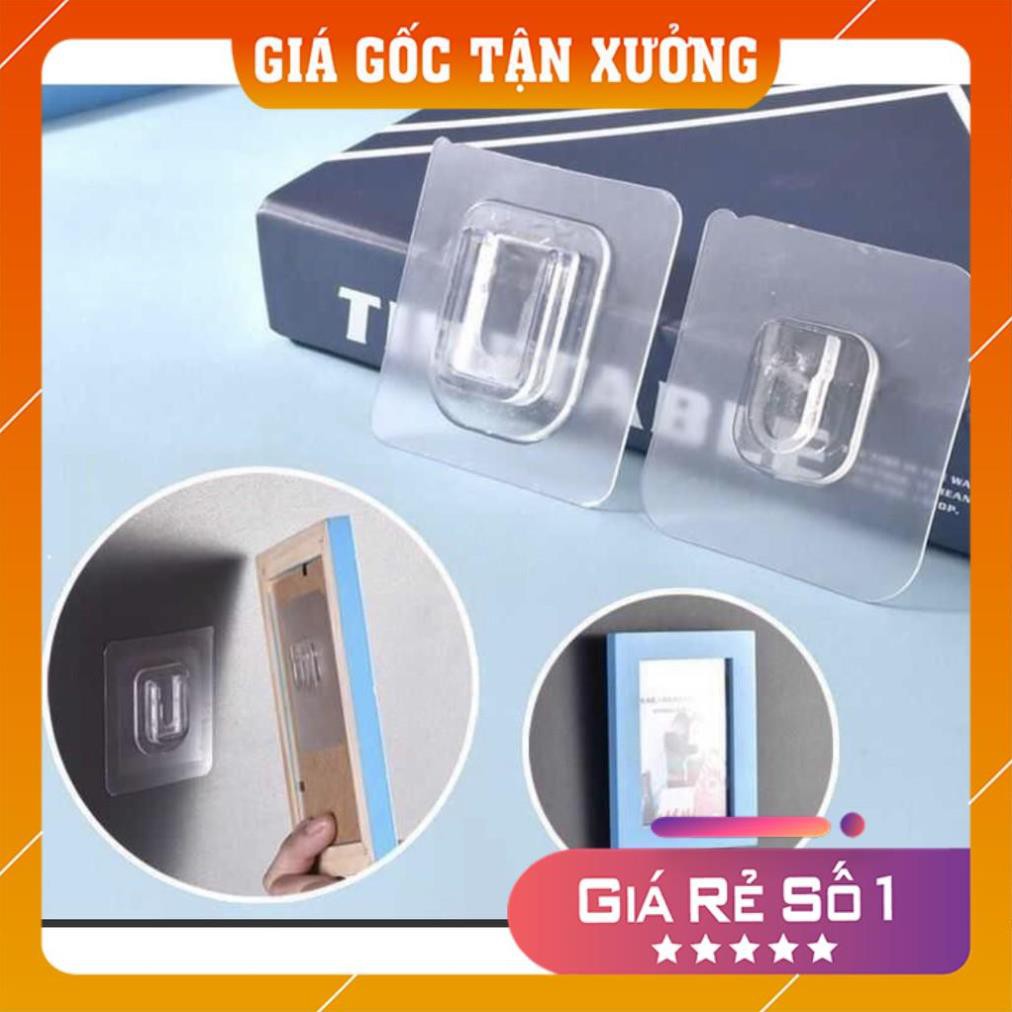 Bộ dán đỡ đồ dùng, móc dán chữ U treo đỡ đồ ổ cắm điện, tranh ảnh - Miếng dán gắn tường đa năng trong suốt chịu lực