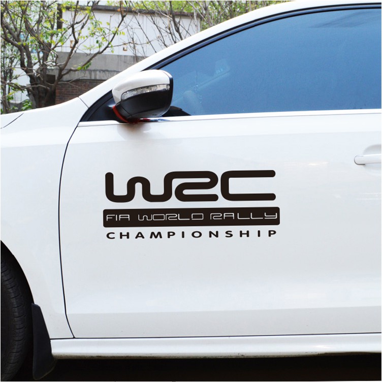 1 bộ 2 chiếc decal WRC CHAMPIONSHIP 45 X 20