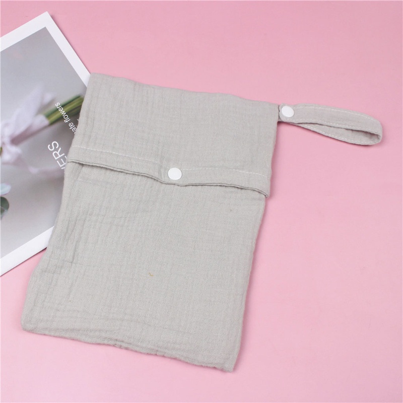 Túi Cotton Mềm Màu Trơn Đa Năng Kích Thước 25x20cm Có Thể Tái Sử Dụng Cho Mẹ Bỉm Sữa