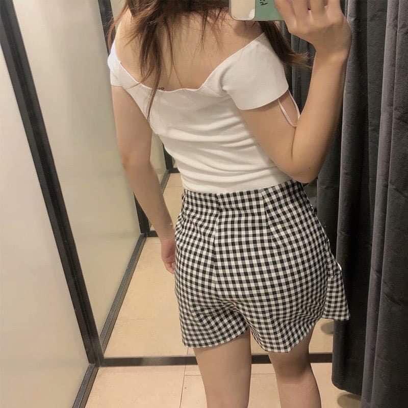 QNU52 - QUẦN SOOC KẺ CARO GIẢ VÁY VẠT NƠ CÁCH ĐIỆU | BigBuy360 - bigbuy360.vn