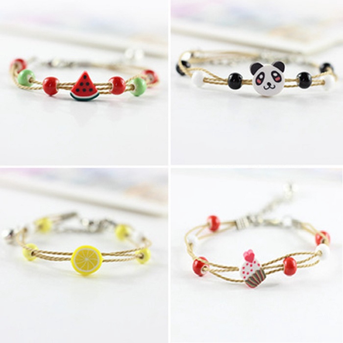 Vòng Tay Hoạt Hình Trái Cây Handmade Phong Cách Hàn Quốc Xinh Xắn Nhiều Màu | BigBuy360 - bigbuy360.vn