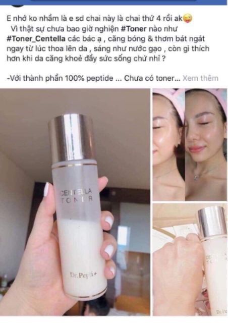 (Hidden tag Check) Toner Căng Bóng Dr. Pepti Centella Toner ,Nước hoa hồng