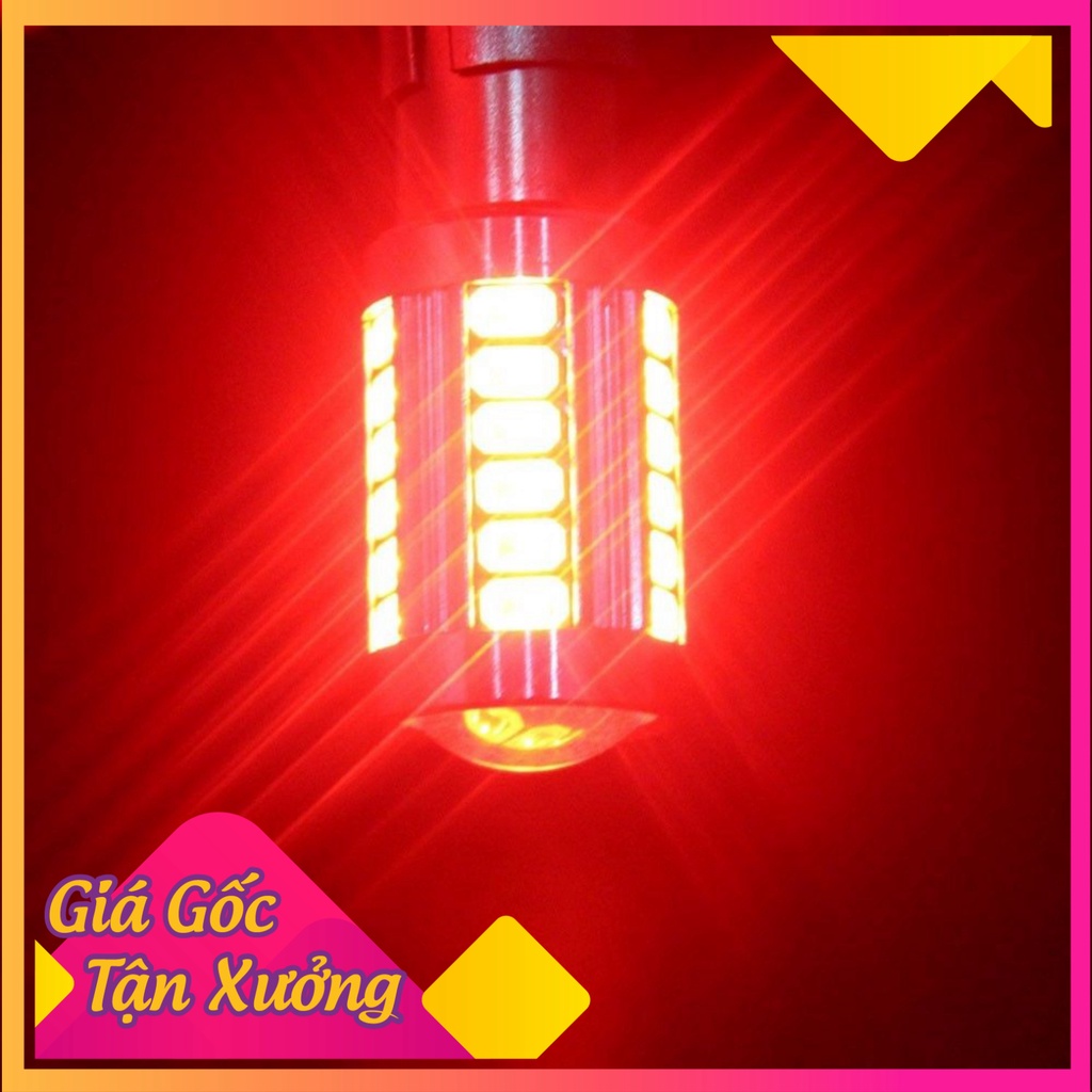 🥇 01 bóng đèn phanh, stop NHẤP NHÁY F1 - LED 18W thấu kính chuẩn 1157 🥇 (Ảnh Sp thật)