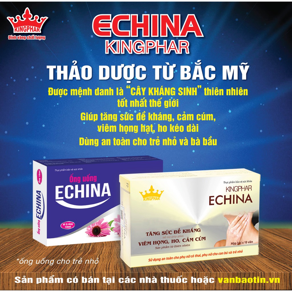 ECHINA KINGPHAR - TẠM BIỆT CẢM CÚM, VIÊM HỌNG KÉO DÀI
