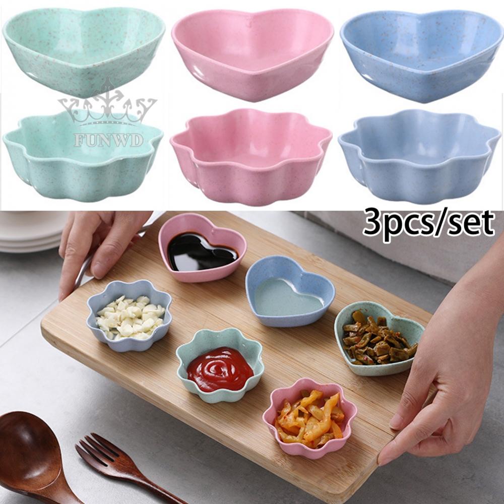 [Funny-]Dish Condiment Dipping Kitchen Lovely Sauce Small Sushi Wheat Straw Bowls