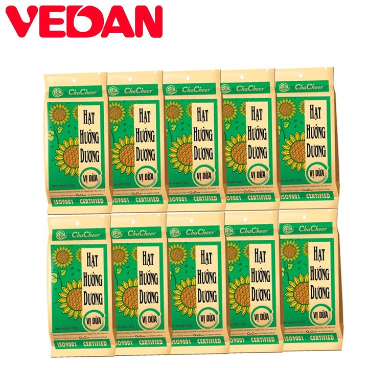 Thùng 200 Túi Hạt Hướng Dương Vị Dừa Chacheer Nhập Khẩu Vedan Túi 40gr