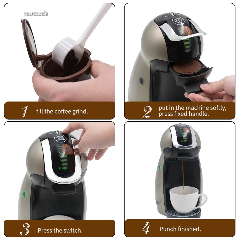 Bộ 3 đầu lọc cà phê nén cho Dolce Gusto/Nescafe làm bằng thép không gỉ