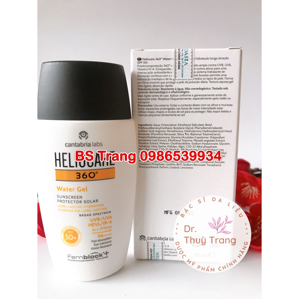 [HÀNG NHẬP KHẨU] Kem chống nắng Heliocare Water Gel SPF50