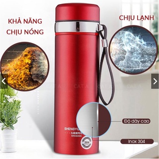 Bình Giữ Nhiệt Inox 304 Có Nắp Lọc Trà Dung Tích 1000ml Loại 2 Lớp Có Dấu 304 Ở Đáy BÌNH