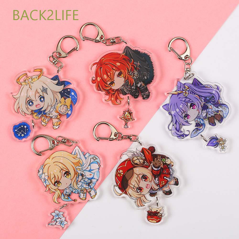 2 Móc Khóa Họa Tiết Hoạt Hình Keqing Hung Dễ Thương Bắt Mắt