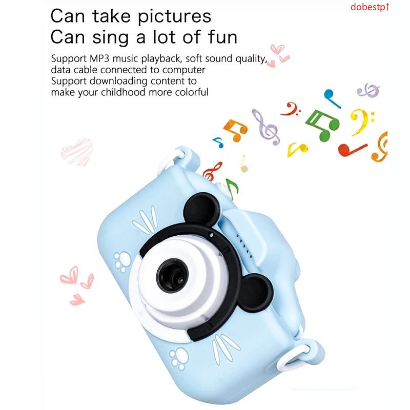 Camera đồ chơi ống kính kép có chụp selfie làm quà sinh nhật cho trẻ em