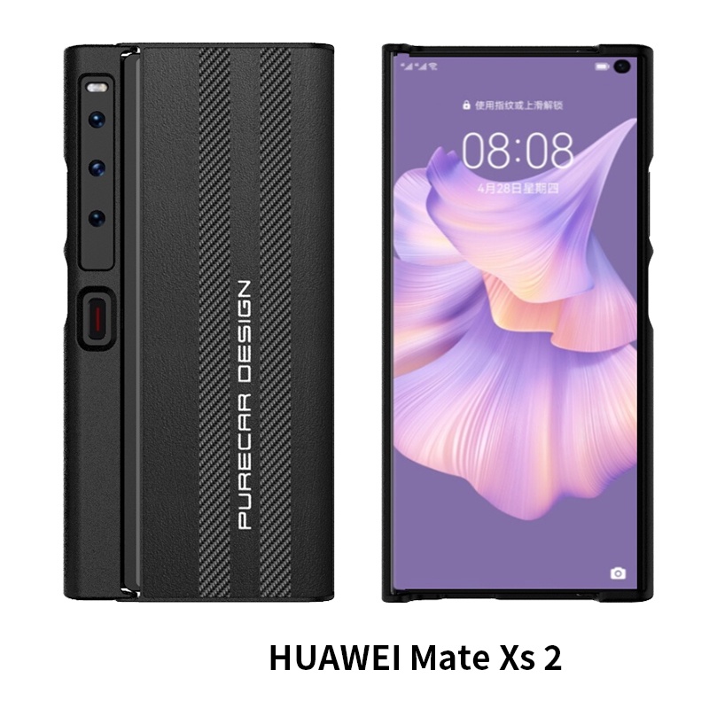 Ốp Điện Thoại Cứng Chống Sốc Họa Tiết Vân Da Thời Trang Cho Huawei Mate Xs 2 Mate 2