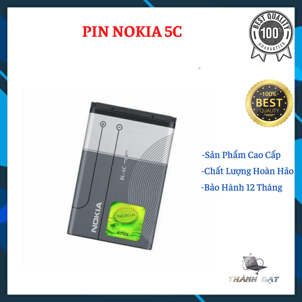 Pin nokia Bl 5C (2 ic chống phù) Cho Nokia 1280, 110i...