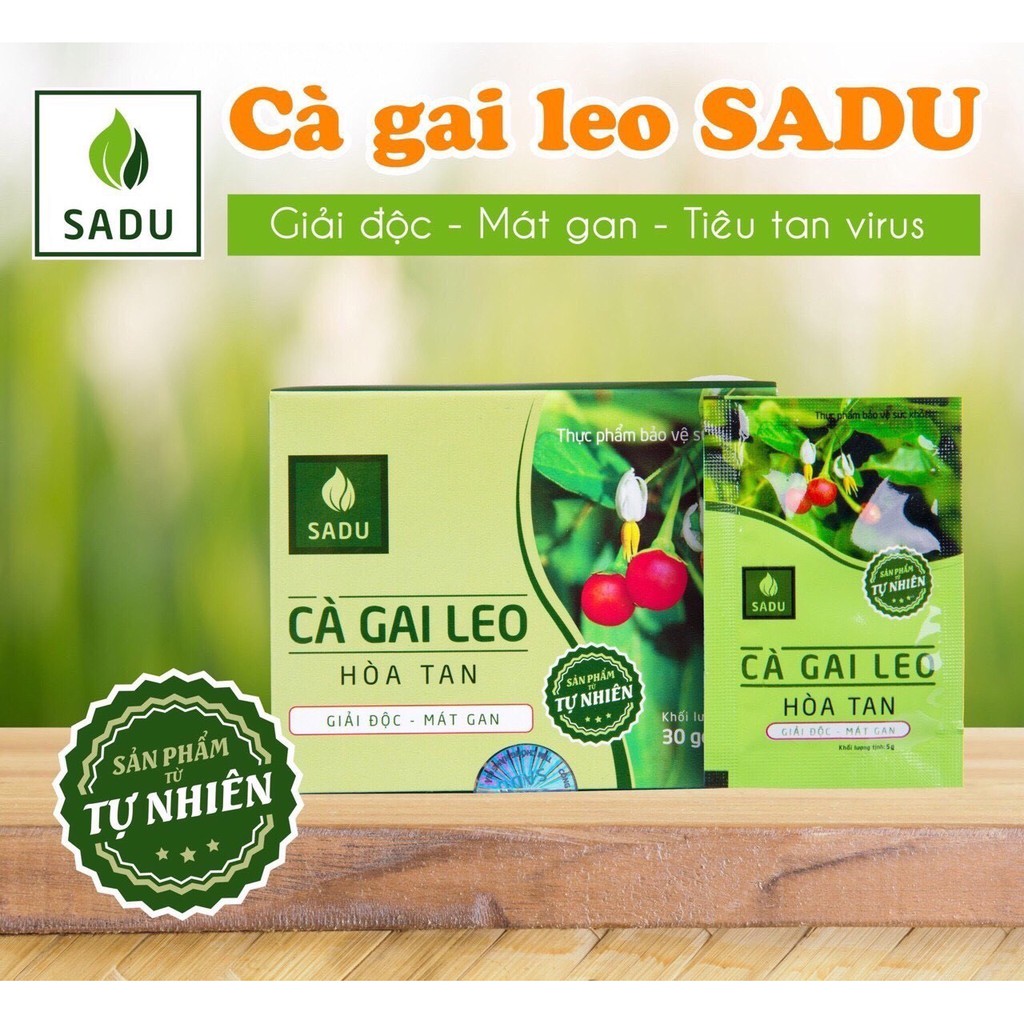 [CHÍNH HÃNG] TRÀ CÀ GAI LEO SADU- DẠNG HOÀ TAN- GIẢI ĐỘC, MÁT GAN