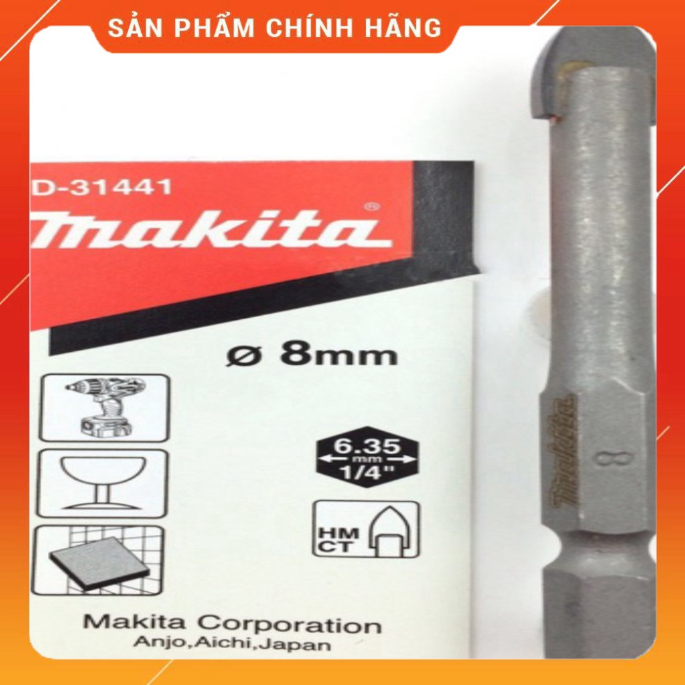 D-31435 Mũi khoan kính thuỷ tinh gạch men 4-10mm Makita .