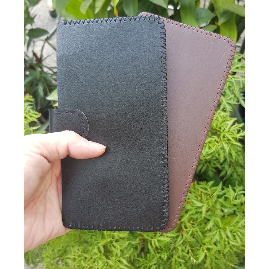 Ví Nam Dài Tay Đựng Điện Thoại Da Bò Thật May Thủ Công Thời Trang Cao Cấp BB46 -BH 12 Tháng
