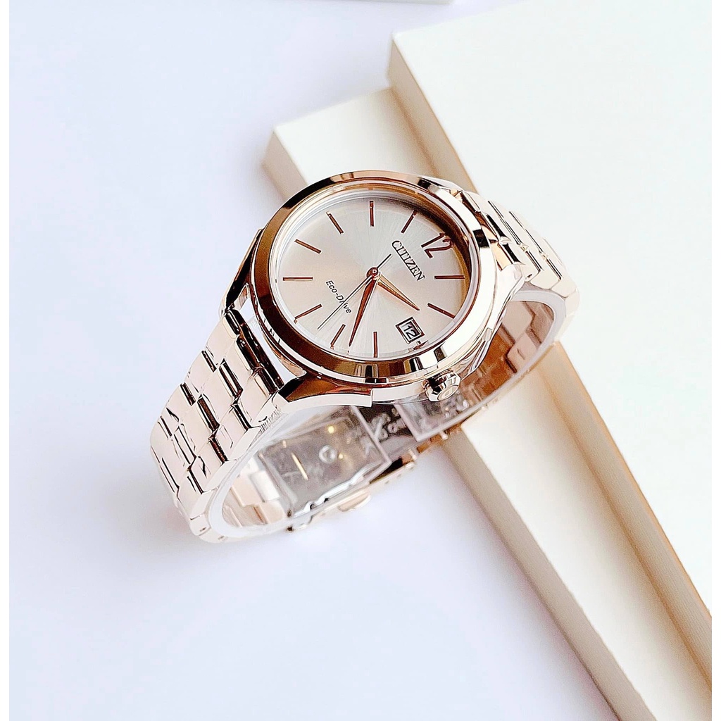 Đồng Hồ Nữ CITIZEN Eco-drive FE6143-56A Chính Hãng Tặng Dây Da Cao Cấp