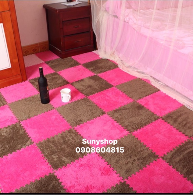 Thảm xốp lông ghép- cực kì êm chân
