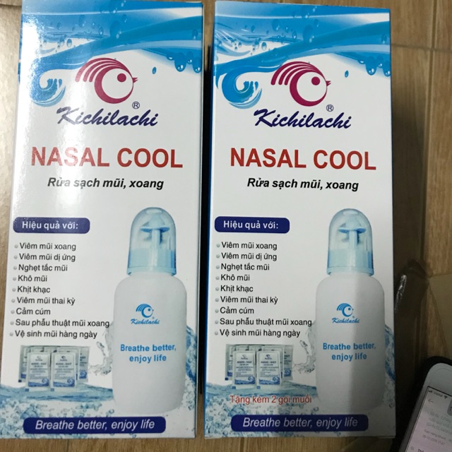 Bình rữa mũi Nasal Cool ( kèm 2 gói muối )