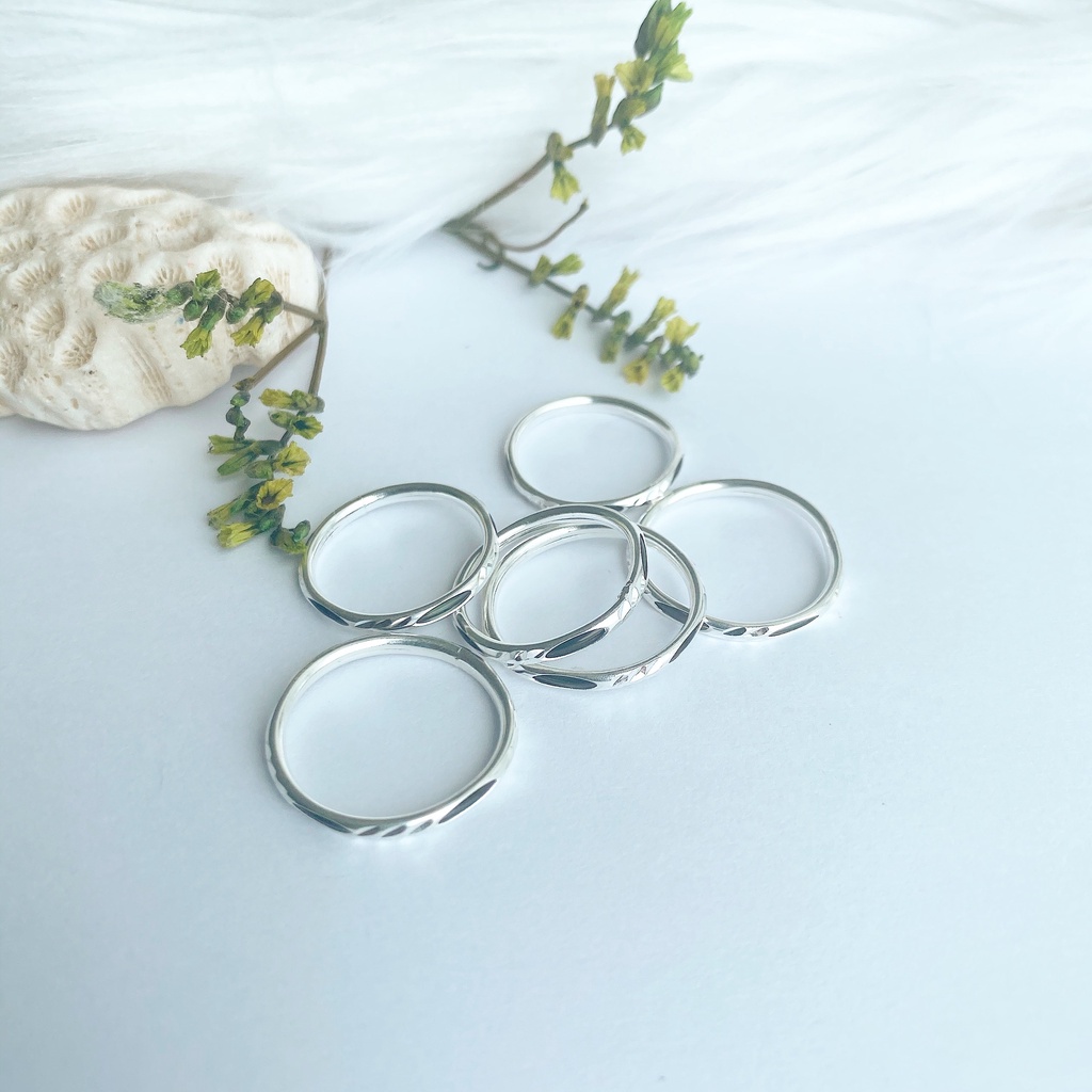 Nhẫn bạc 925 elephant đơn giản xinh xắn Dế Bạc - N6064
