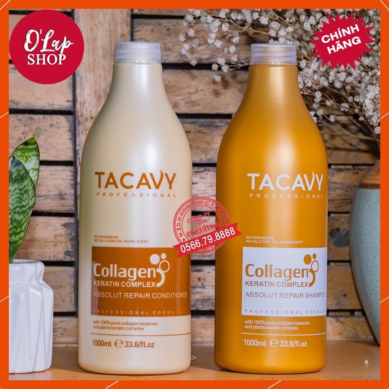 Gội Xả Tacavy suôn mượt phục hồi dung tích 1000mlx2