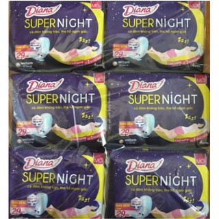 Combo 6 gói diana đêm super night 29cm/ 35cm/ sensi 29cm/ sensi 35cm