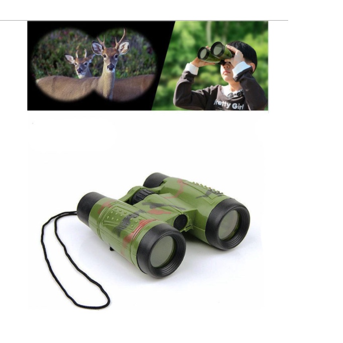 Đồ chơi ống nhòm phóng to 4X bộ đội tích hợp la bàn cho bé khám phá thế giới