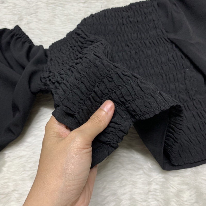 Áo Croptop Tay Dài Bigsize AC04 Áo Thun Nữ Trễ Vai Sexy Size Lớn - Smile Bigsize