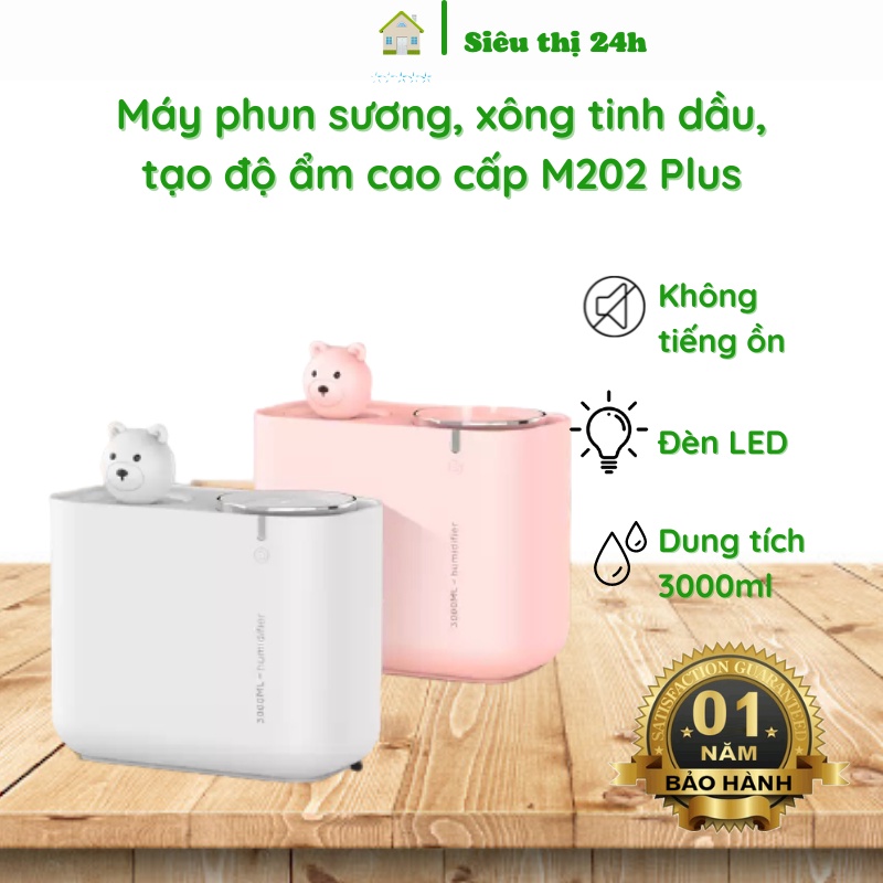 Máy Phun Sương, Xông Tinh Dầu, Tạo Ẩm Không Khí M20+ [CAO CẤP] Đầu Phun Kép, Có Đèn LED Thay Đổi Hiệu Ứng