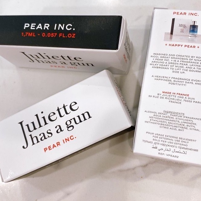 Vial nước hoa Hương Hạnh Phúc Tích Cực Juliette Pear Inc Sample 1,7ml